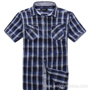 Sweat-absorbing Soft Touch Mens Plaid Shirts